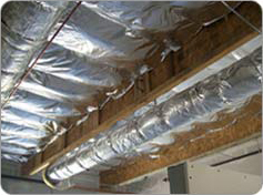 Installed ventilation system newly installed into a building